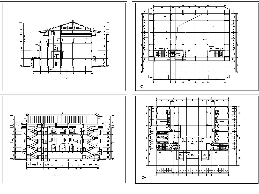 古建筑40套CAD图纸施工图