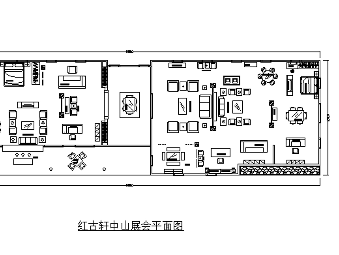 红木家具展厅中山专卖店施工图