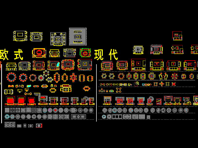 CAD图库 平面图块