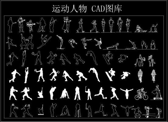 运动人物 CAD图库