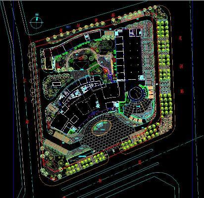 酒店CAD景观规划图