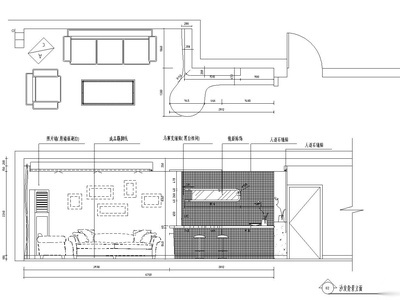 110㎡现代简约风两房两厅住宅装修施工图 平层