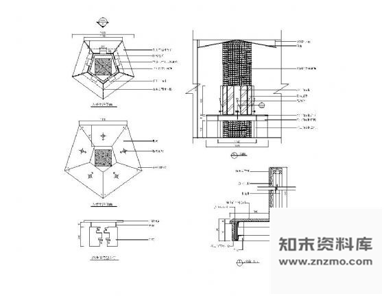 图块/节点桑拿空间坐浴详图