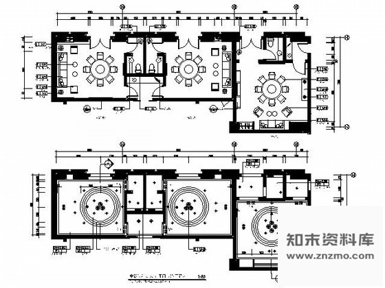 施工图五星酒店中餐小包间施工图