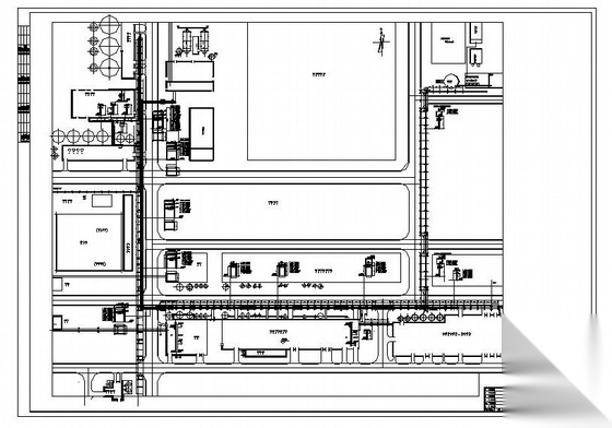 某造纸厂厂区综合管线平面图 市政给排水