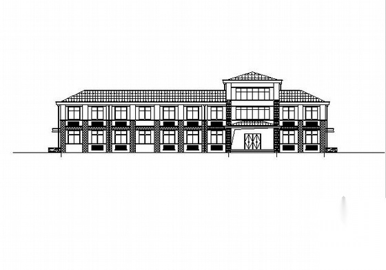 [河南]两层坡瓦屋面宿舍及综合楼建筑施工图（含结构电气...