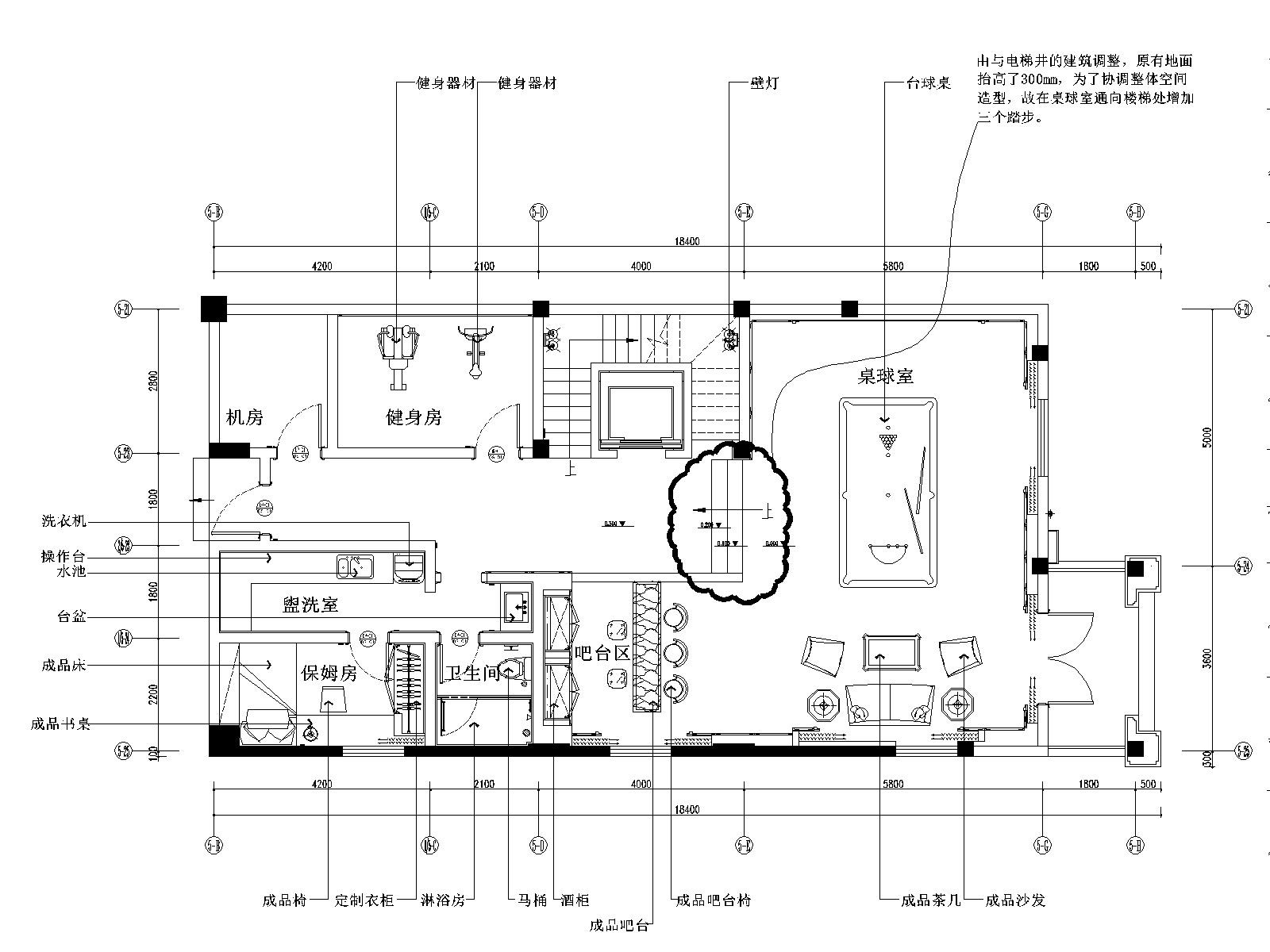 阳光怡庭四居室样板房装修施工图+效果图 平层