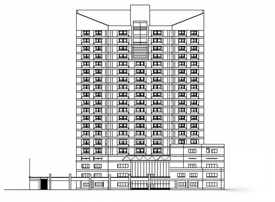 东阳市某人民医院病房楼建筑方案图