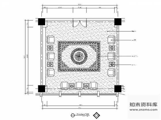 施工图镇长接待室装修图