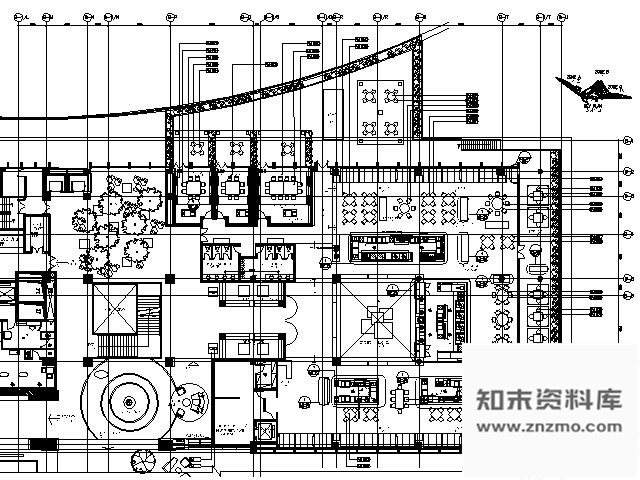 施工图广东五星酒店二层茶室施工图