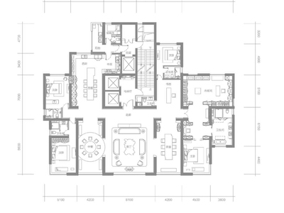 [郑州]梁建国-建业天筑603㎡超大平层样板间全套施工图...