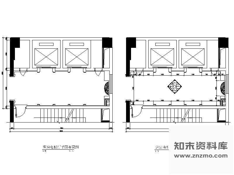 施工图成都某客房电梯厅室内装修图含效果