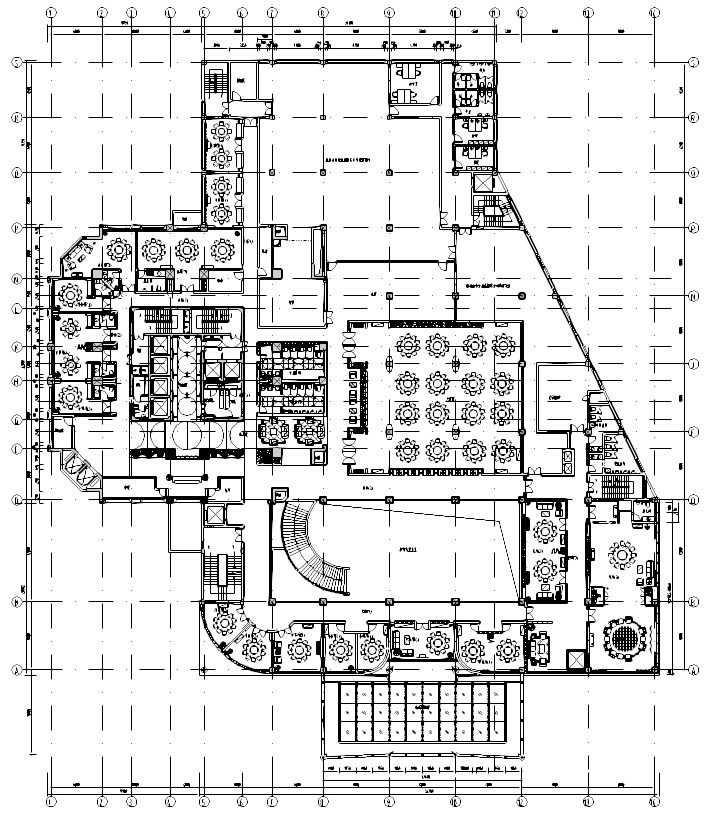 浙江某五星级酒店二层餐厅施工图