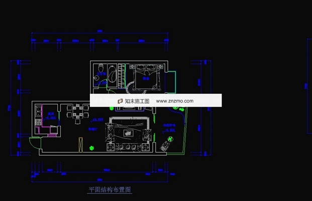 一套小户型方案设计与绘制（CAD全套方案） 平层