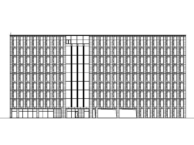 [浙江]高层框架结构幕墙立面商务办公楼建筑施工图