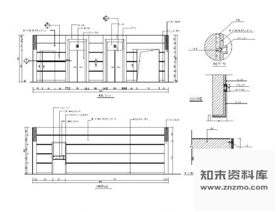 图块/节点候梯厅墙面装饰详图