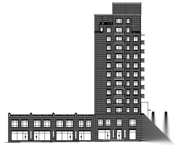 某十三层住宅楼建筑方案图