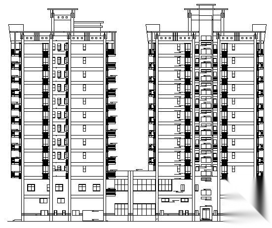 深圳市宝安区某十二层办公楼(商住两用）建筑施工图