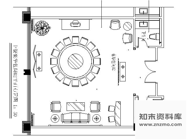 施工图中餐厅豪华包房施工图