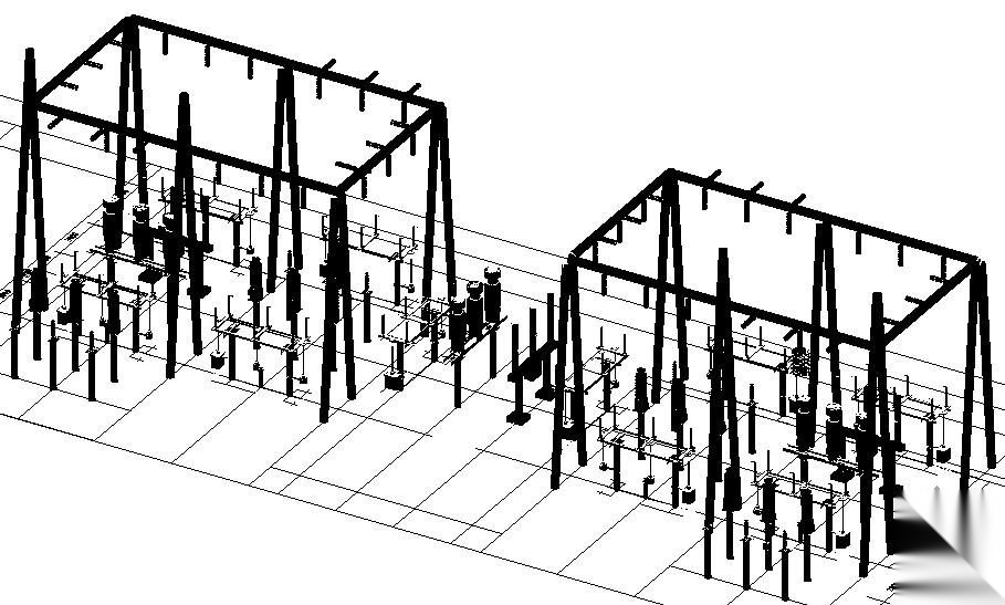 变电站三维效果图