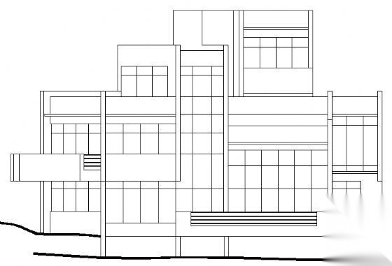 别墅园5种户型别墅建施图