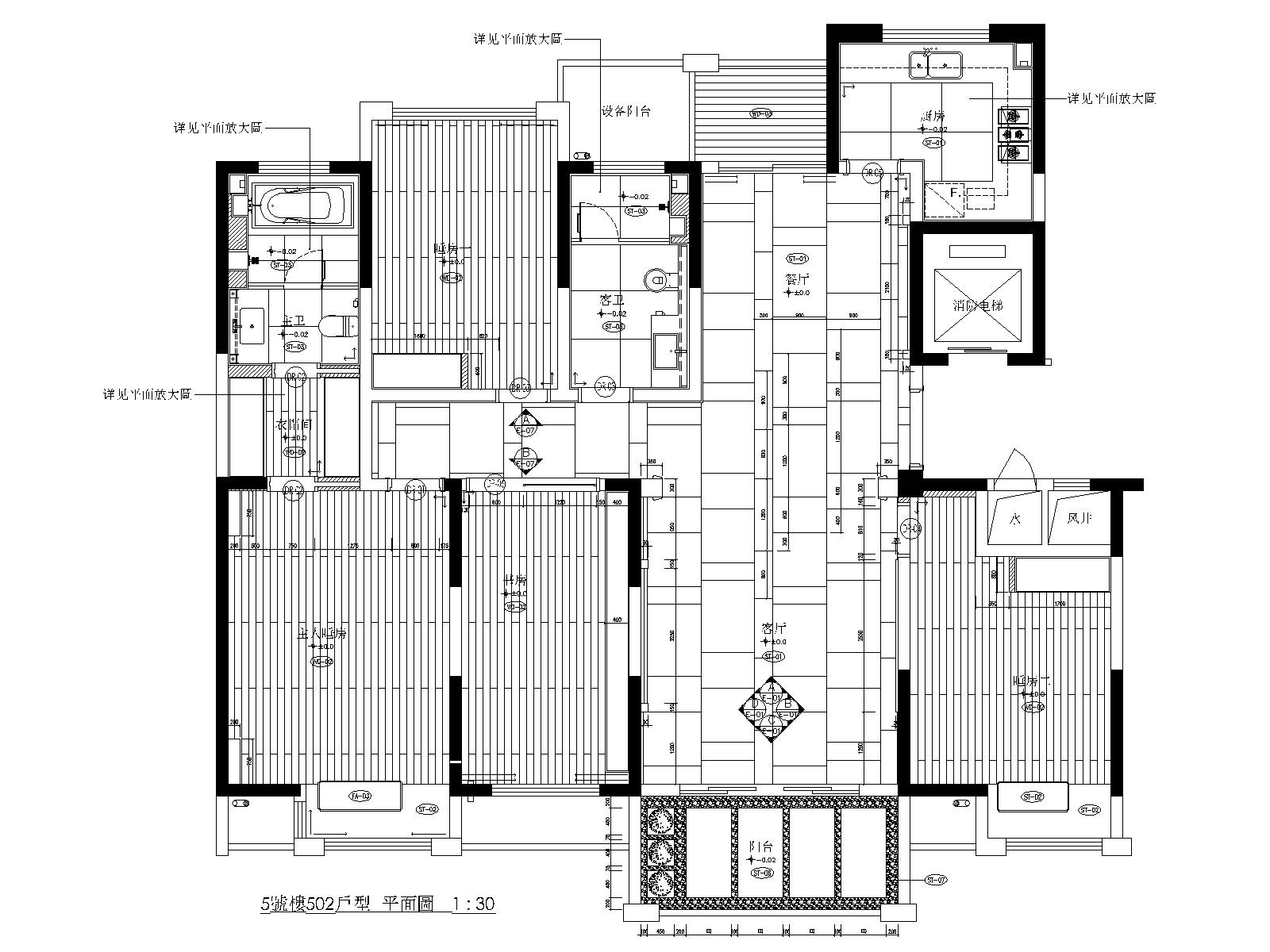 梁志天_绍兴浪琴湾样板间施工图