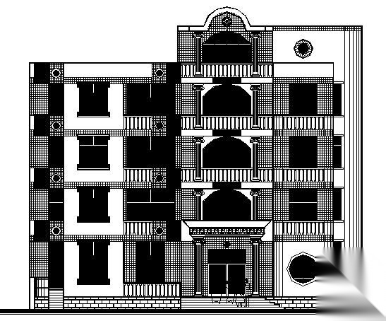 某四层住宅建筑设计方案图