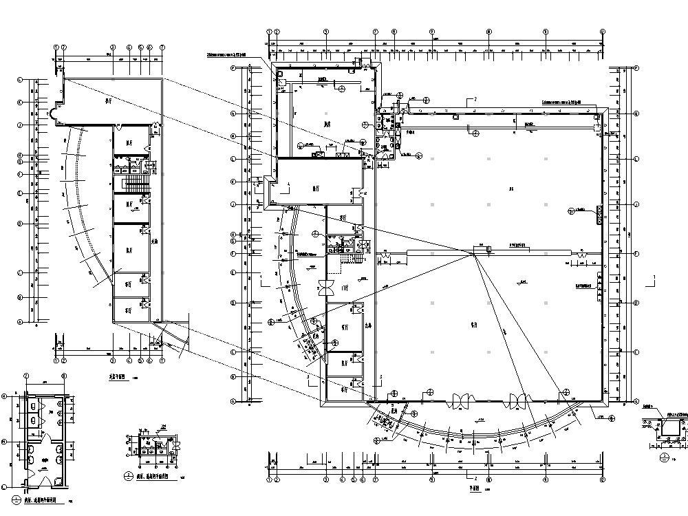 某职工食堂建筑设计方案初设图CAD