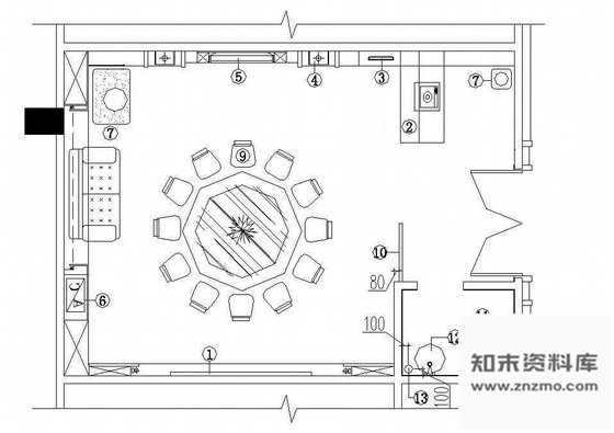 施工图某餐厅包间装修施工图