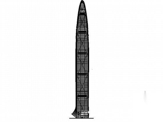 [深圳]超高层玻璃幕墙金融大厦建筑施工图（知名设计事务...