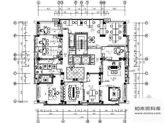 图块/节点办公楼平面设计图