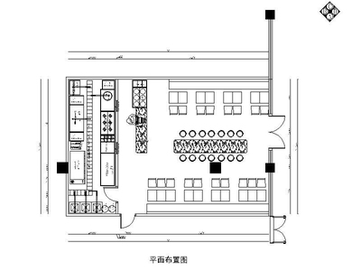 [湖北]快餐店设计施工图 效果图