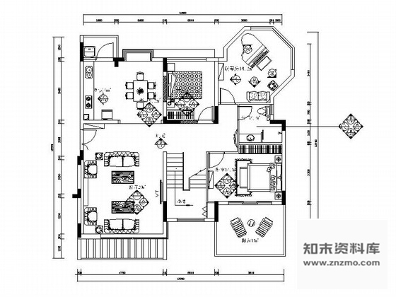 施工图原创西欧3层迷你型别墅2居室室内设计施工图含效果图