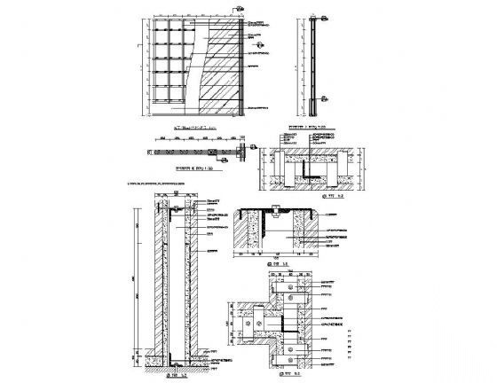 石材墙体湿挂结构详图