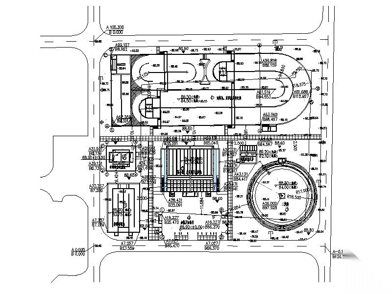 [河南]某市污水处理厂施工图纸（CAD）