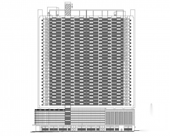 [深圳]东门某三十二层商住楼建筑扩初图