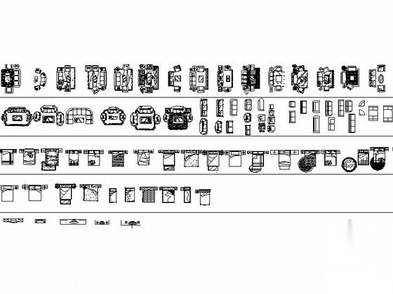 全套室内家居平面CAD图块下载