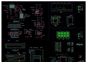 几款精致接待台吧台CAD立面剖面