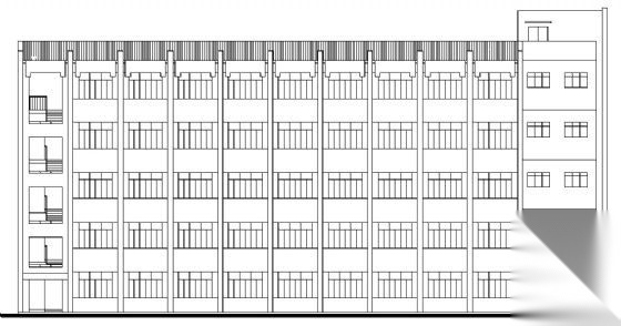 集美大学五层师范学院教学楼建筑施工图