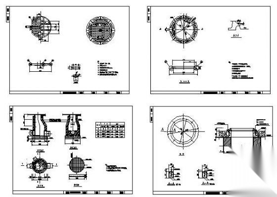 沥青路面污水井大样图 市政给排水
