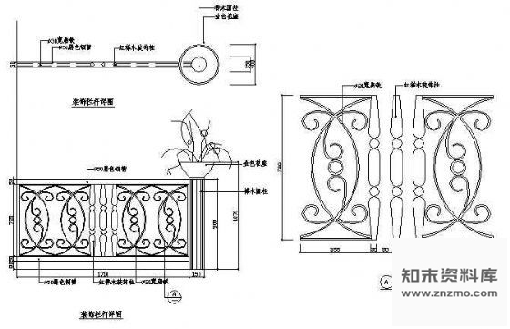 图块/节点装饰栏杆详图
