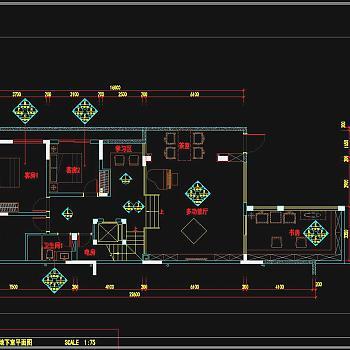 现代风格别墅施工图，CAD建筑图纸免费下载