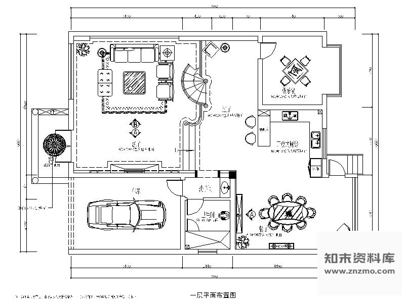 施工图优雅简中式三层别墅室内装修图含效果