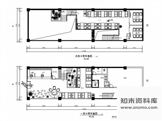 施工图北京某时尚个性牛排馆室内装修图