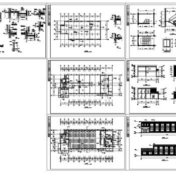 两层食堂建筑|CAD施工图|