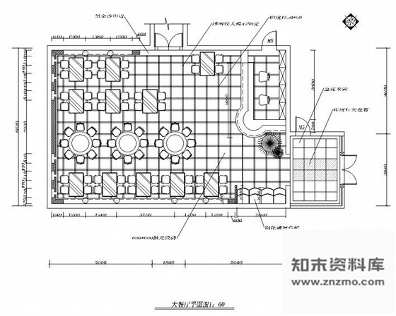 施工图北京某大餐厅装修图