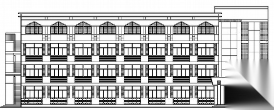 某中学四层宿舍楼建筑施工图