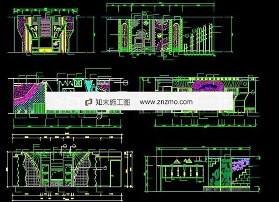 夜总会VIP房立面图