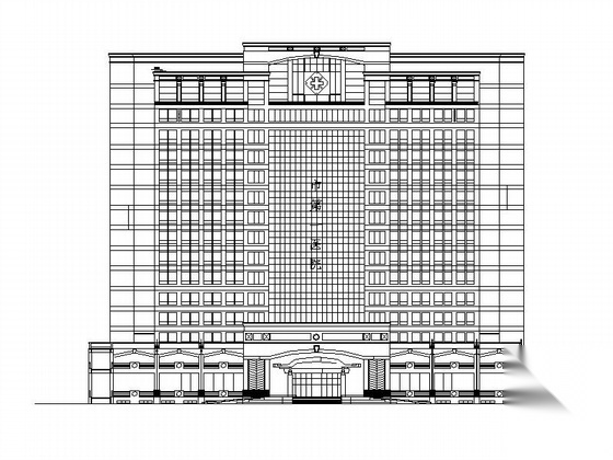 [保定]某三类甲等医院十六层病房楼建筑扩初图