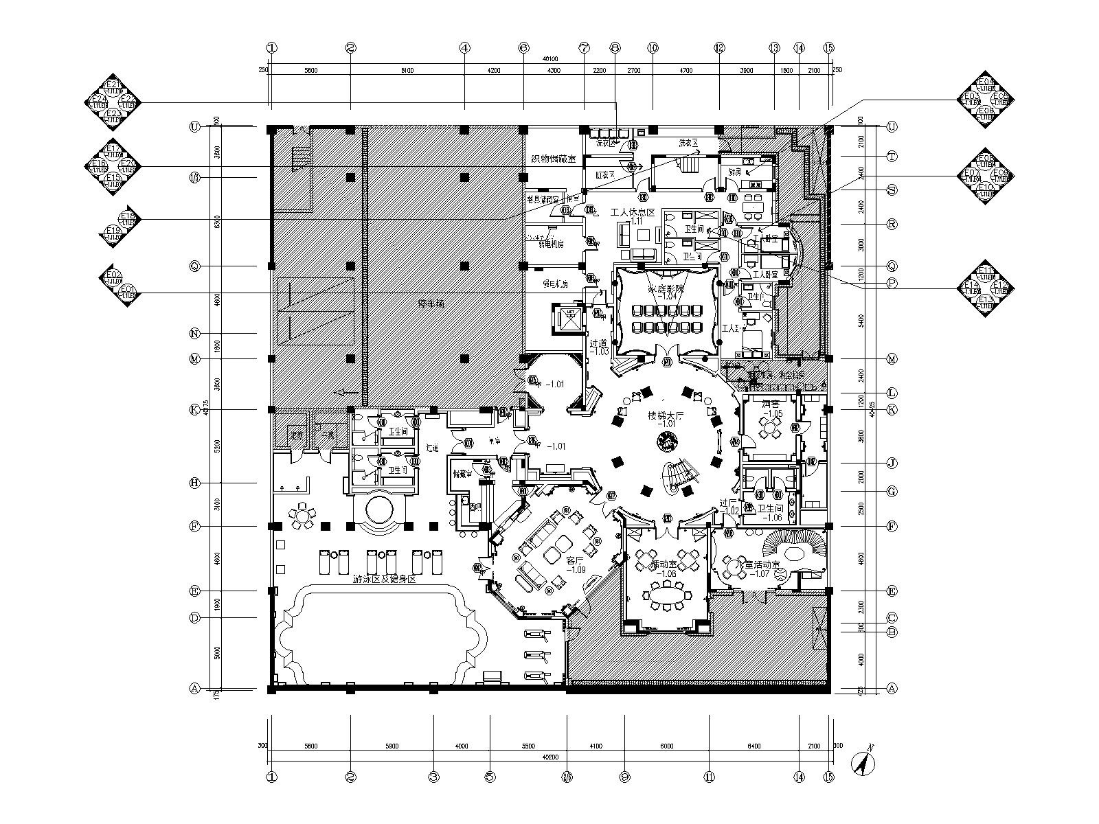 金螳螂法式新丁典美兰湖高尔夫别墅施工图